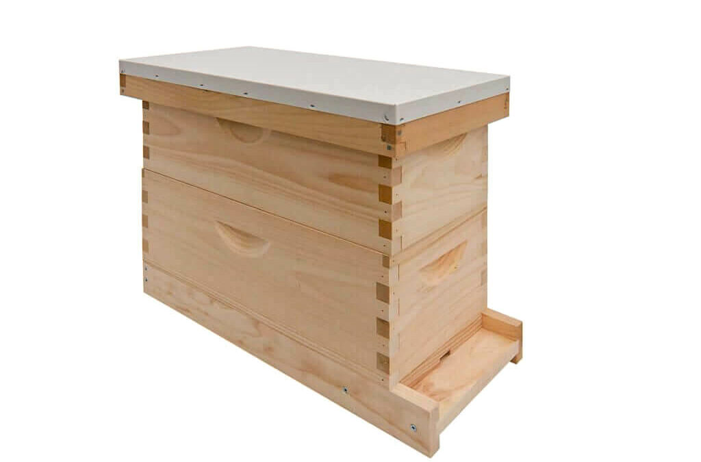 Forest Hill Woodworking Paradise PA A wooden bee hive on a white background.