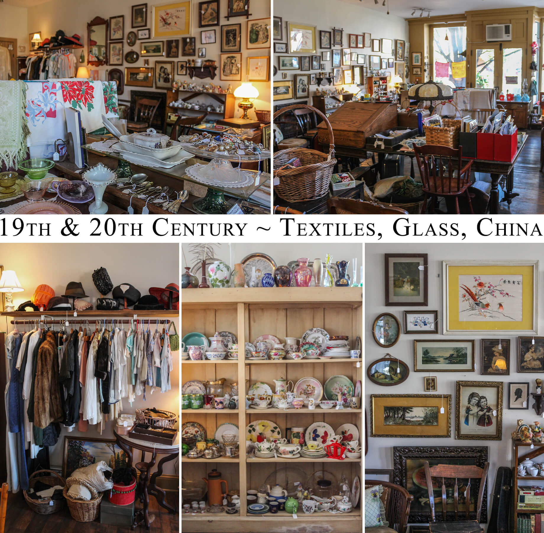 Collage of Main Street Antiques' Products