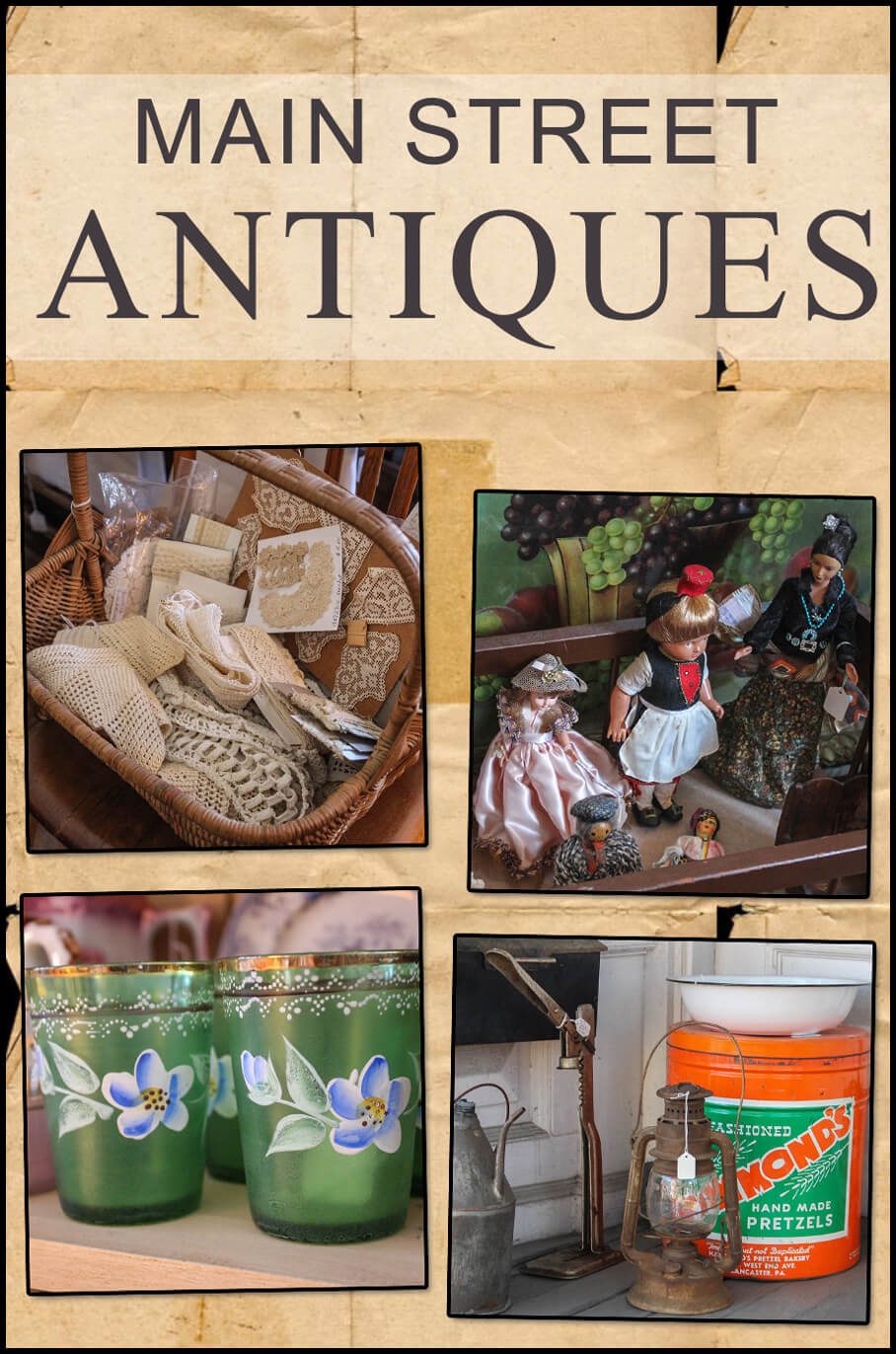 Collage of Main Street Antiques' Products