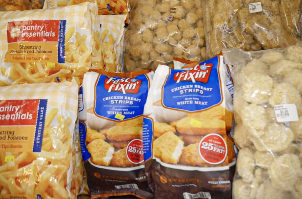 Willow Creek Discount Grocery Reinholds, Denver PA A variety of bags of frozen foods at a grocery store