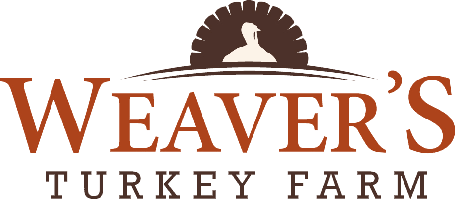 Weaver’s Turkey Farm Leola PA Logo for Weaver's Turkey Farm, featuring a silhouette of a turkey above the business name in bold brown and orange lettering.
