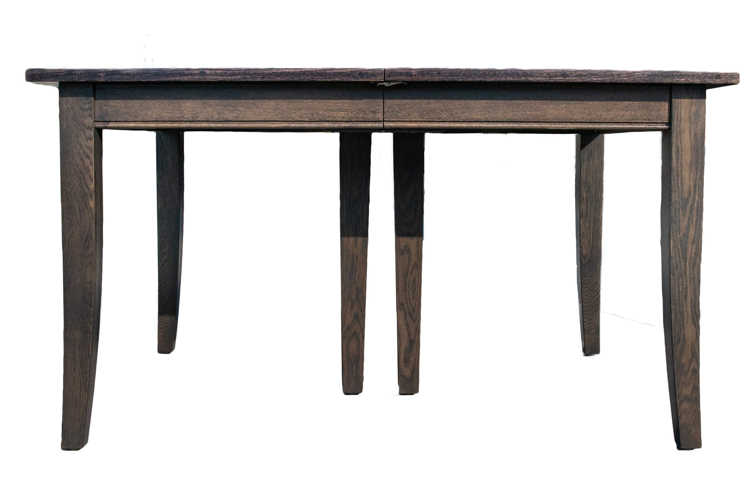 7.8.26 Spring Valley Woodworking Tables Gallery 8 Rectangular wooden table with a dark finish, four legs, and a simple, classic design, shown against a white background.